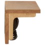 Perchero de madera maciza de roble 60x16x16 cm