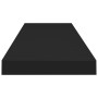 Estantes flotantes de pared 4 uds MDF negro 90x23,5x3,8 cm