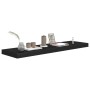 Estantes flotantes de pared 4 uds MDF negro 90x23,5x3,8 cm