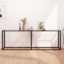 Mesa consola vidrio templado transparente 220x35x75,5 cm