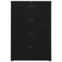 Armario archivador de acero negro 90x46x134 cm