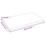 Tablero de mesa madera maciza roble borde natural 60x40x2 cm