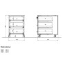 Germania Archivo con ruedas Gw-Monteria repro roble Navarra y blanco