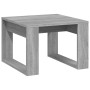 Mesa auxiliar madera contrachapada gris Sonoma 50x50x35 cm