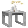 Mesa auxiliar madera contrachapada gris Sonoma 50x50x35 cm