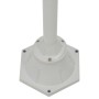 Farola de jardín con 2 luces aluminio blanca E27 220 cm