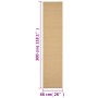 Alfombra de sisal natural 66x300 cm