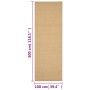 Alfombra de sisal natural 100x300 cm