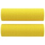 Juego de sofás con cojines 2 piezas tela amarillo claro