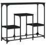 Mesa consola de madera de ingeniería negra 89,5x28x76 cm
