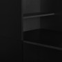 Mesa alta de bar con armario negra 115x59x200 cm