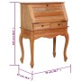 Escritorio secreter de madera maciza de caoba 78x42x103 cm