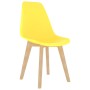 Sillas de comedor 6 unidades plástico amarillo