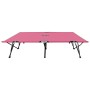 Tumbona doble plegable acero rosa