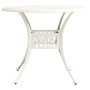 Mesa de jardín aluminio fundido blanco 90x90x74 cm