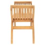 Banco de jardín madera maciza de teca 126 cm