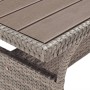 Mesa de jardín ratán sintético gris 120x70x66 cm