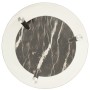 Mesa auxiliar 2 niveles vidrio templado transparente negro 38cm