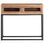 Mesa consola de madera maciza de acacia 90x35x76 cm