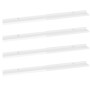 Estantes de pared 4 unidades blanco brillo 100x9x3 cm