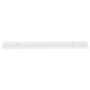 Estantes de pared 4 unidades blanco brillo 100x9x3 cm