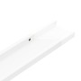 Estantes de pared 4 unidades blanco brillo 100x9x3 cm
