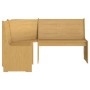 Banco de esquina REINE madera maciza de pino marrón miel 151 cm