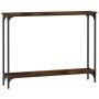 Mesa consola madera de ingeniería roble ahumado 100x22,5x75 cm
