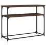 Mesa consola madera de ingeniería marrón roble 100x35,5x75 cm