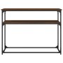 Mesa consola madera de ingeniería marrón roble 100x35,5x75 cm