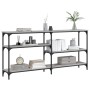 Mesa consola madera de ingeniería gris Sonoma 160x29x75 cm
