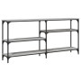 Mesa consola madera de ingeniería gris Sonoma 160x29x75 cm