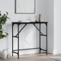 Mesa consola madera de ingeniería negra 75x32x75 cm