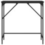 Mesa consola madera de ingeniería negra 75x32x75 cm