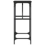Mesa consola madera de ingeniería negra 75x32x75 cm
