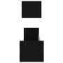 Estantes de pared con barras 2 unidades negro 80x16x14 cm