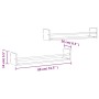 Estantes de pared con barras 2 unidades negro 80x16x14 cm