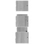 Estantes pared con barras 3 pzas madera ingeniería gris Sonoma