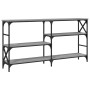 Mesa consola madera de ingeniería gris Sonoma 150x29x76,5 cm