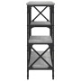 Mesa consola madera de ingeniería gris Sonoma 150x29x76,5 cm