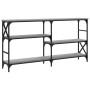 Mesa consola madera de ingeniería gris Sonoma 150x29x76,5 cm