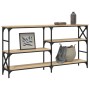 Mesa consola madera de ingeniería roble Sonoma 150x29x76,5 cm