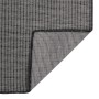 Alfombra de exterior de tejido plano gris 80x250 cm