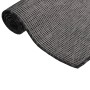 Alfombra de exterior de tejido plano gris 80x250 cm