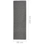Alfombra de exterior de tejido plano gris 80x250 cm