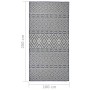 Alfombra de exterior de tejido plano rayas azules 100x200 cm