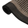 Alfombra de exterior de tejido plano marrón oscuro 100x200 cm