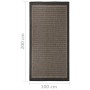 Alfombra de exterior de tejido plano marrón oscuro 100x200 cm