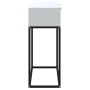 Mesa consola hierro y madera contrachapada blanco 80x30x75 cm