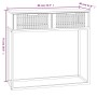 Mesa consola hierro y madera contrachapada blanco 80x30x75 cm